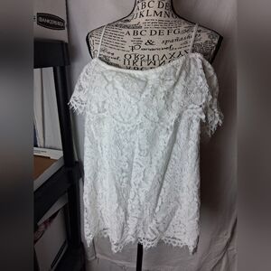 NOBO XL womens white Off The Shoulder Lacey Top